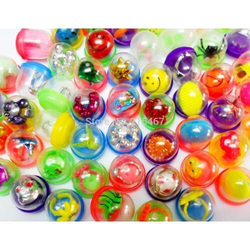 100pc 1" Toys Filled Capsules Vending Bulk Mix Prizes toys Pinata Colorful Boys Girls Kids Gift birthday party favor Carnival