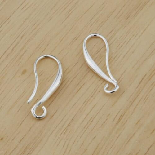 100PCS 925 Sterling Silver Earring Findings Clasps Hooks Fittings DIY Jewelry Making Accessories Copper Hook Ear Wire Jewelry