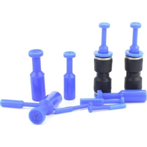 10X Blue Nylon Pneumatic Blanking Plug Hose Tube Push Fit Connector Air Line 4/6/8/10/12MM