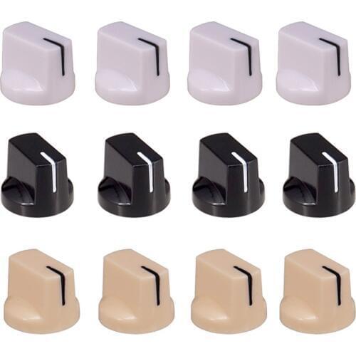 12pcs Volume Control Knobs, Potentiometer Caps for Electric Guitar, 3 Colors