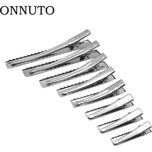 20pcs Metal Single Alligator Clips Duckbill Hair Clip With Teeth Hairpins Hair Grip For DIY Jewelry Hair Style Tools Accessories