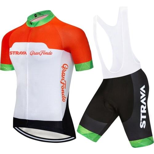 2021 Spain Cycling STRAVA TEAM Jersey Sportswear Bike Shorts Suit MTB Ropa Ciclismo BICYCLING Maillot Culotte Clothing 20D