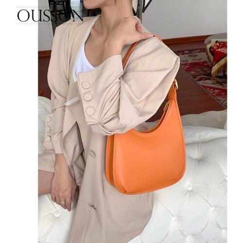 2021 Large Capacity New Handle Bag Exquisite Women Commuter Underarm Bag High Quality Leather Single Shoulder Bag For Women