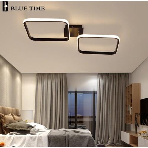 220V 110V Modern Led Chandelier Black&White Ceiling Chandelier Lighting for Living room Bedroom Dining room Kitchen Luminaires