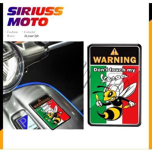 3D Motorcycle Stickers Don't Touch My Vespa Warning Decals Case for PIAGGIO VESPA GTS GTV LX LXV 125 250 300 Ie Super