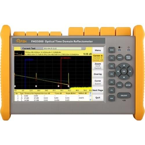 850/1300nm 1625nm OTDR Active Fiber Optic Tester Optical Time Domain Reflectormeter with Power Meter Visual Fault Locator