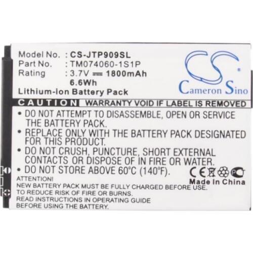 Cameron Sino 1800mAh battery for JCB Pro-Smart Toughphone Pro-Smart Toughphone TP909 TP909 TM074060-1S1P