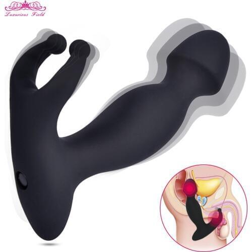 Anal Vibrator Adult sex toys for Women Man Gays Vibrating Anal butt plug Silicone Prostate Massager Delayed ejaculation 10 Speed