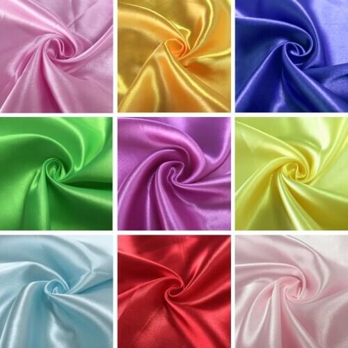 Satin Fabric Silk Cloth 150*100cm Handmade DIY For Box Lining Home Dress Curtain Wedding Party Decoration Sewing Background