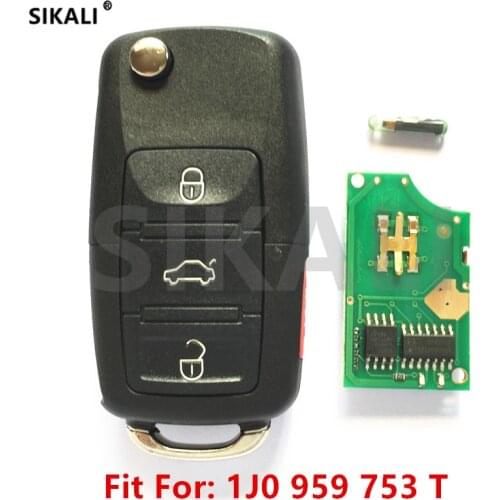 SIKALI Car Remote Key for 1J0959753T 5FA008410-30 Beetle/Golf/Passat/Jetta for VW/VolksWagen 1J0 959 753 T 1998 - 2002
