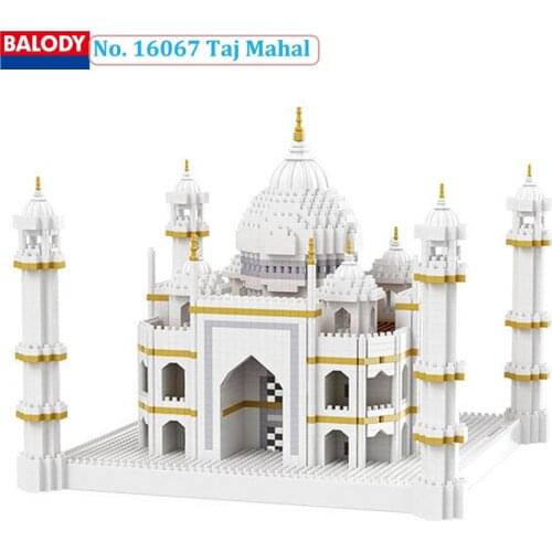 Balody 16067 World Famous Architecture Model Set Taj Mahal Micro Mini Blocks India Building DIY Blocks Set 3200pcs Toys