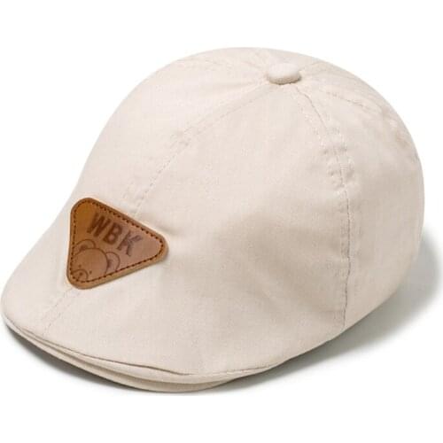 New Hot Selling Childrens Hat Year Old Korean Version Of Pure Cotton Cartoon Childrens beret Bear Skin Label Baby Cap Tide