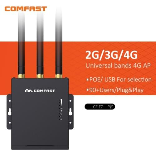 4G All-Netcom 300M E7 Wireless Outdoor AP/CPE/Router Wifi Broadband Mobile Telecom Unicom Card SIM Vehicle-mounted Mifi Hotspot