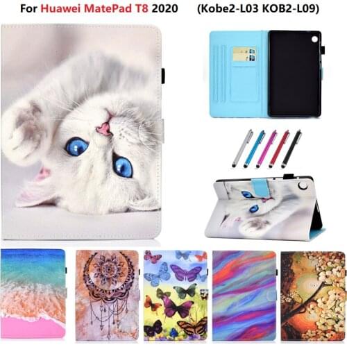 Case For Huawei MatePad T8 T 8 2020 Cover KOB2-W09 KOB2-L09 Kobe2-L03 Funda Tablet Cartoon Protective Folio Skin Shell +Gift