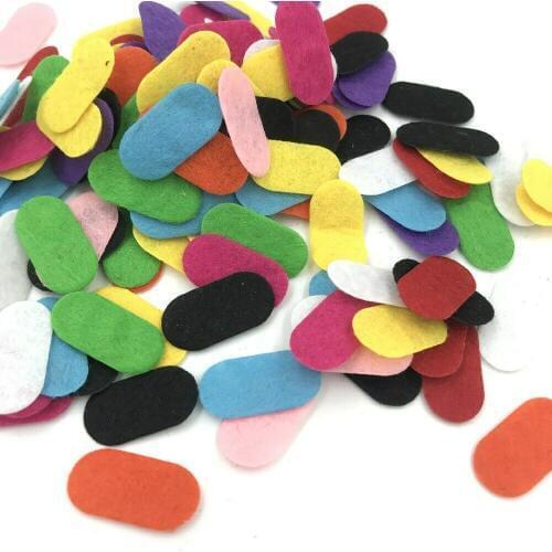 DIY 200pcs Mixed color Felt Card making decoration Applique Sewing Handicrafts 24mm Crafts