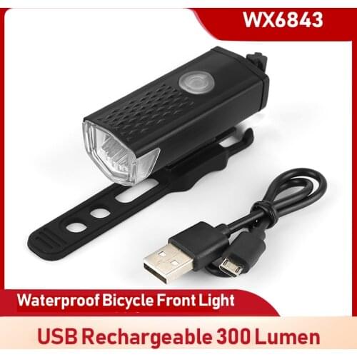 300 Lumen USB Rechargeable Bicycle Light MTB Road Bike LED Front Light Rear Taillight Waterproof Flashlight Bicycle Warning Lamp