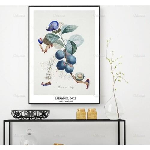 Hasty Plum Salvador Dali Fruit Series, Dali Art, Surrealism, Vintage Art Print, Dali Print - Wall Art Modern Poster Print