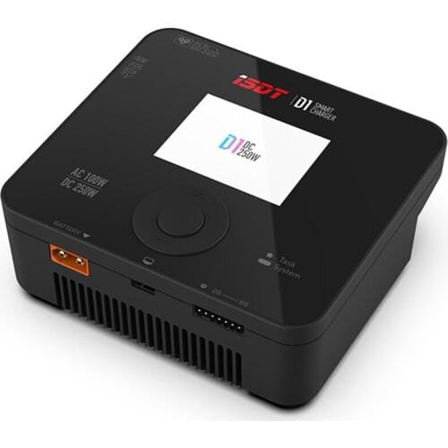 ISDT D1 AC 100W DC 250W 10A Dual Mode 1-6S Lipo Battery Smart Balance Charger Discharger for RC Model FPV Drone Batteries