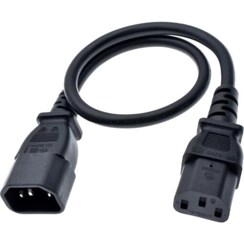 C14 to C13 Power Extension Cord,C13 to C14 IEC Power Supply Lead Cable,0.6 to 4M,1.5mm Guage wire