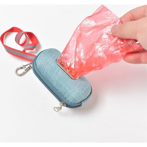 Pet Dog Poop Bag Dispenser Dog Cleaning Supplies Puppy Pick-Up Bags Holder with Rope Cleaning Waste Garbage Box Pet Products