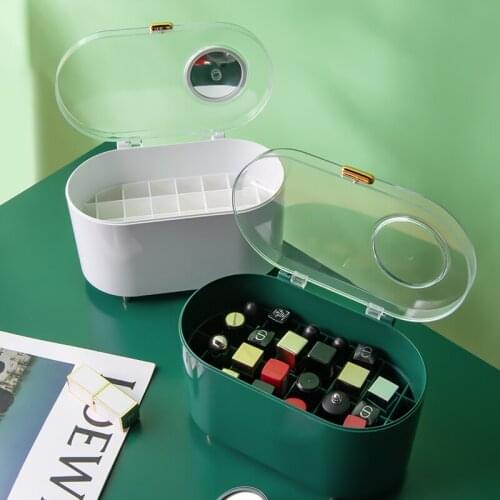 Cosmetic storage box 2021 new desktop organizer lipstick perfume organizer large-capacity dustproof lipstick storage box