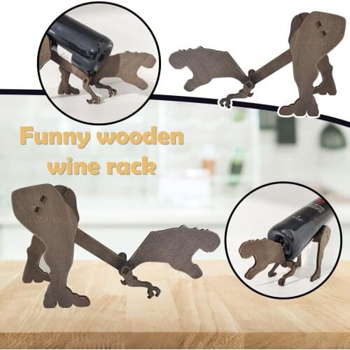 Dinosaur Red Wine Rack Creative Wine Holder Stand Shows Wine Bottle Racks Novelty Home Decoration Bar Cabinet Wines Rack