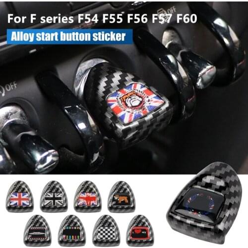 Simulation Carbon Fiber Car-Styling One-Click Start Button Car Sticker For Coutryman Cooper F54 F55 F56 F60 F57 Car Accessories