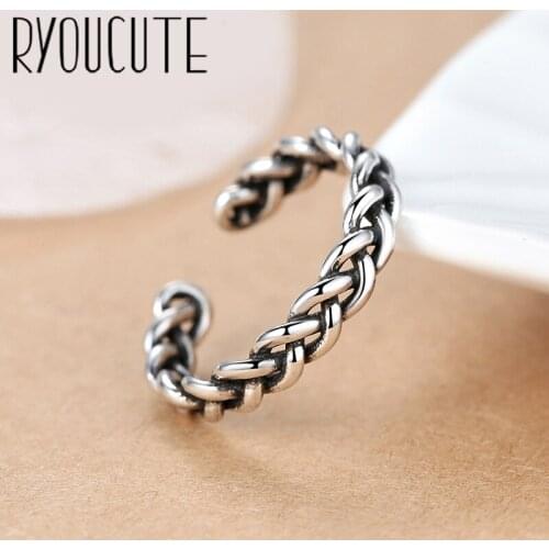 Trendy Personality Punk Twist Chains Rings For Women Men Lady Girls Resizable Size Rings Party Jewelry Charm Gifts 2021