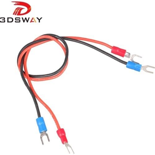 3DSWAY 3D Printer Parts Heated Bed Power Cable Expansion Module High Power Module Connection Line SV1.25-4U 3239/18# Black Red