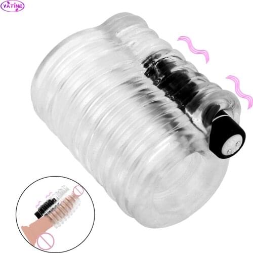 Male Masturbator Pump Penis Extender Enlargement Vibrators Sex Toys For Men Cock Sleeve Couple Tools Erotic Machine Adults Shop