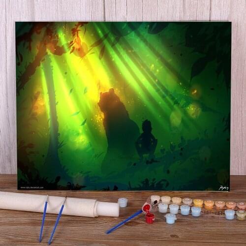 Scenery The Jungle Book DIY Paint By Numbers Complete Kit Oil Paints 50*70 Canvas Painting Handmade For Kids For Handiwork