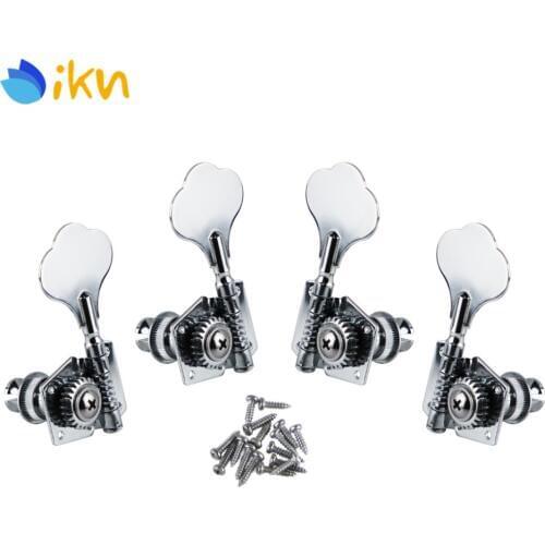 New 4pcs 2L2R Chrome Big Open Electric Bass Machine Heads Tuning Pegs Keys Tuners 2L2R for Bass Guitar