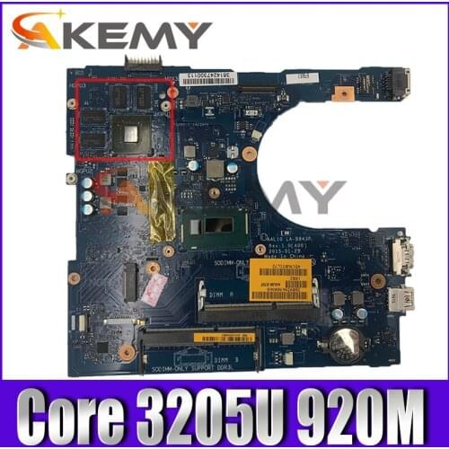 Original Laptop Motherboard For DELL Inspiron 5458 5558 5758 Core 3205U 920M SR215 N16V-GM-B1 Mainboard CN-0F0T2K LA-B843P DDR3