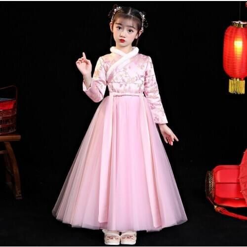 Autumn And Winter Hanfu Girls Ancient Costume Super Immortal Tang Costume Thickened New Years Dress Performance Costume