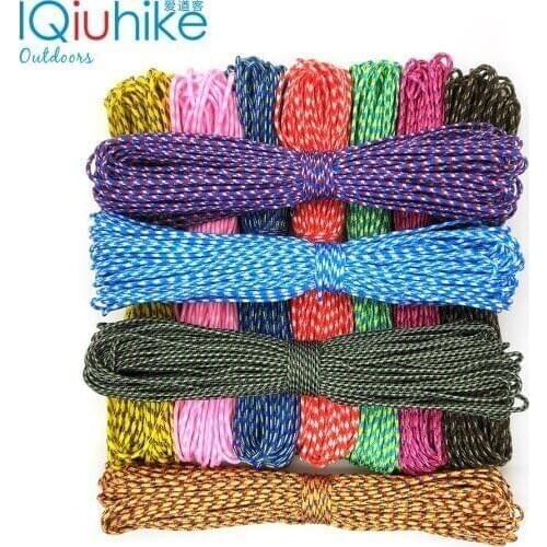 100 Colors Paracord 2mm 25FT 50FT 100FT Rope 1 Strand Paracorde Outdoor Survival Equipment Clothesline DIY Bracelet Wholesale