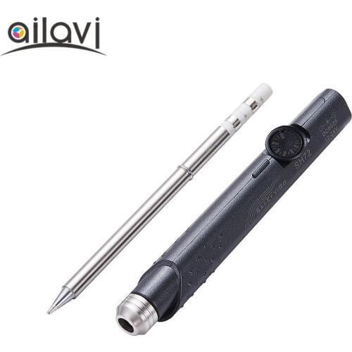 SH72 Portable Electric Iron Anti-Skid Handle Mini Welding Table DC 12V-24V Constant Temperature 220-400