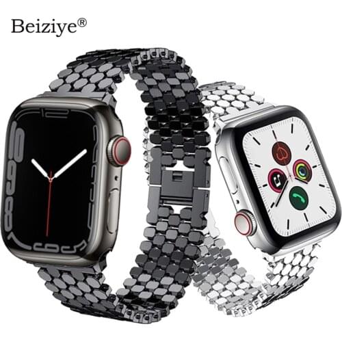 Band for Apple watch band 44mm 40mm Strap Stainless Steel correa bracelet For iwatch band 42mm 38mm Metal Belt for apple watch 5