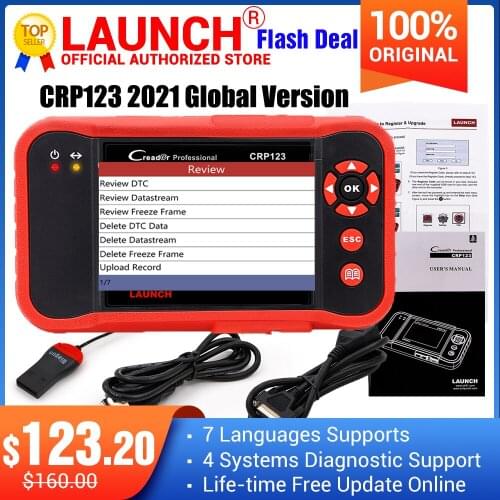 Launch creader CRP123 for Engine Transmission AirBag ABS x431 crp 123 code reader scanner better than Creader vii+ ms509