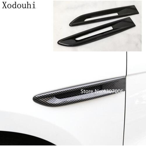Car Styling Front Machine Side Fender Vent Air Outlet Lamp Trim Hoods 2pcs For Jaguar F-PACE F Pace 2016 2017 2018 2019 2020