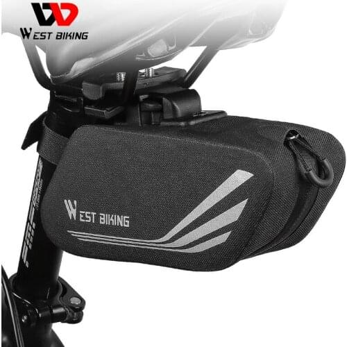 WEST BIKING Bike Tail Bag Cycling Rear Seatpost Pouch Reflective Seat Saddle Package MTB Road Bike Accessories Bicycle Bags