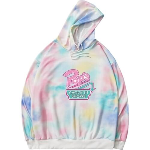 Riverdale South Side TV Show Hoodies Autumn New Harajuku Funny Serpents Snake Print Tie-dyed Sweatshirt Women Korean Casual Tops