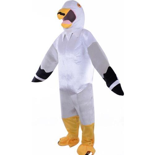 Adult or Kids Seagull Mascot Overhead Bird Halloween Fancy Dress Costume Mens Ladies Unisex Fancy Dress Party Mascot Costume