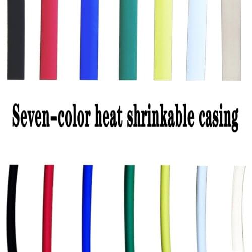 Heat shrink 1m/2:1 shrink red yellow blue green white transparent black heat shrinkable tube insulating flame retardant