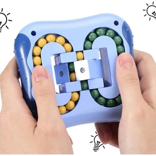 Rotating Magic Beans Cube Antistress Fingertip Fidget Toys Kids Spin Bead Infinity Puzzles Children Education Intelligence Game