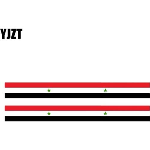 YJZT 2X 17.3CM*1.9CM Funny Syria Motorcycle Flag Car Sticker Decal Accessories 6-1157
