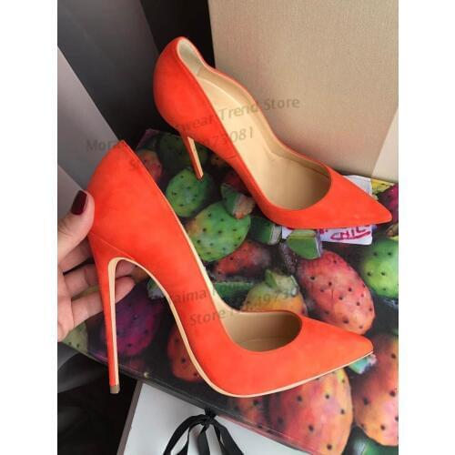 Moraima Snc Woman Pumps Pointed Toe 12/10cm Thin Heels Dress Shoe Sexy Ladies Party Dress Shoe Purple Red Pink 35-44