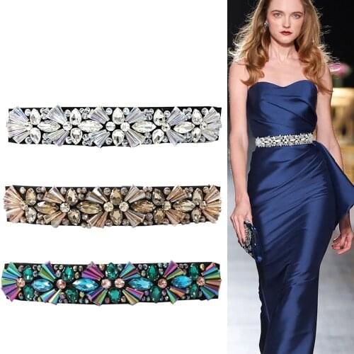 Simulate Pearl D Shape Buckle Wasit Band Rhinestone Women Belt PU Leather Fashion Women Girdle Belt