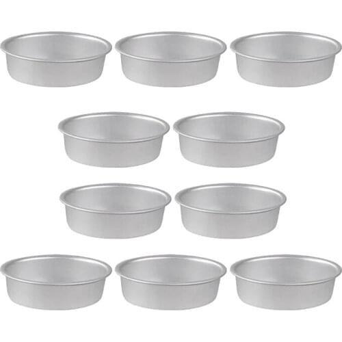 10Pcs Mini Oval Egg Shape Aluminium Alloy Metal Cheese Pan Cake Mold Bread Mould Tart Holder Pudding Jelly Tin