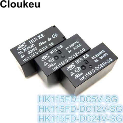 100Pcs Relay DIP8 HK115FD-DC5V-SG HK115FD-DC12V-SG HK115FD-DC24V-SG