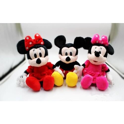 3pcs/Lot New Mickey Mouse Stuffed Animals Toy Minnie Dolls 30cm Mickey Mouse Plush Toys Sets Christmas Gift for Kids Boys Girls